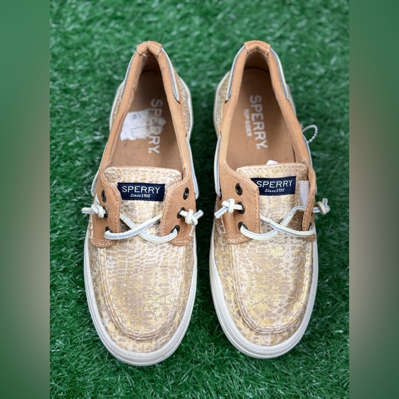 Sperry Top-Sider Crest Resort Python Linen Boat Shoe‎ STS98566 Women's Size 6 - Picture 1 of 8